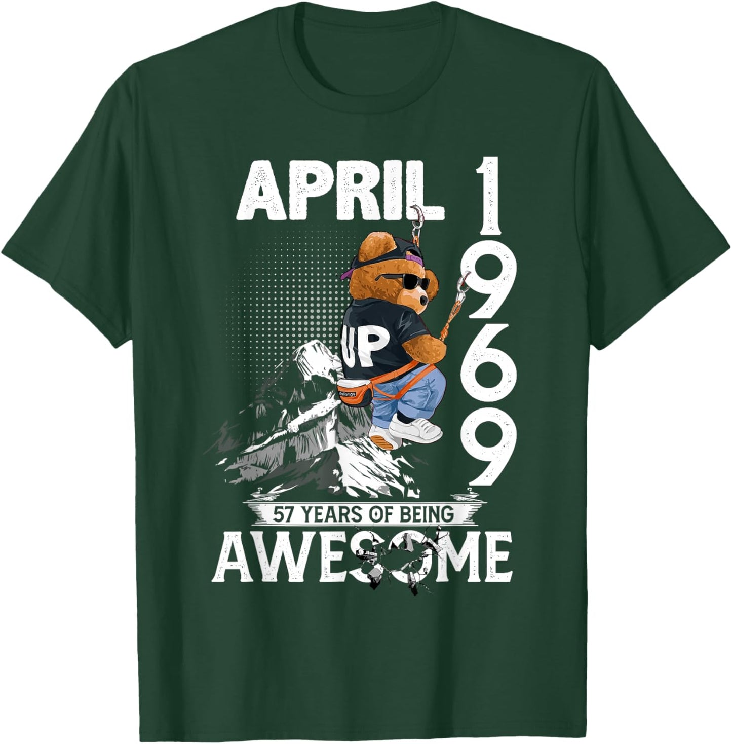 57th Birthday Legends April 1969 Vintage 57 Years Old T-Shirt - T-Shirt | Forest