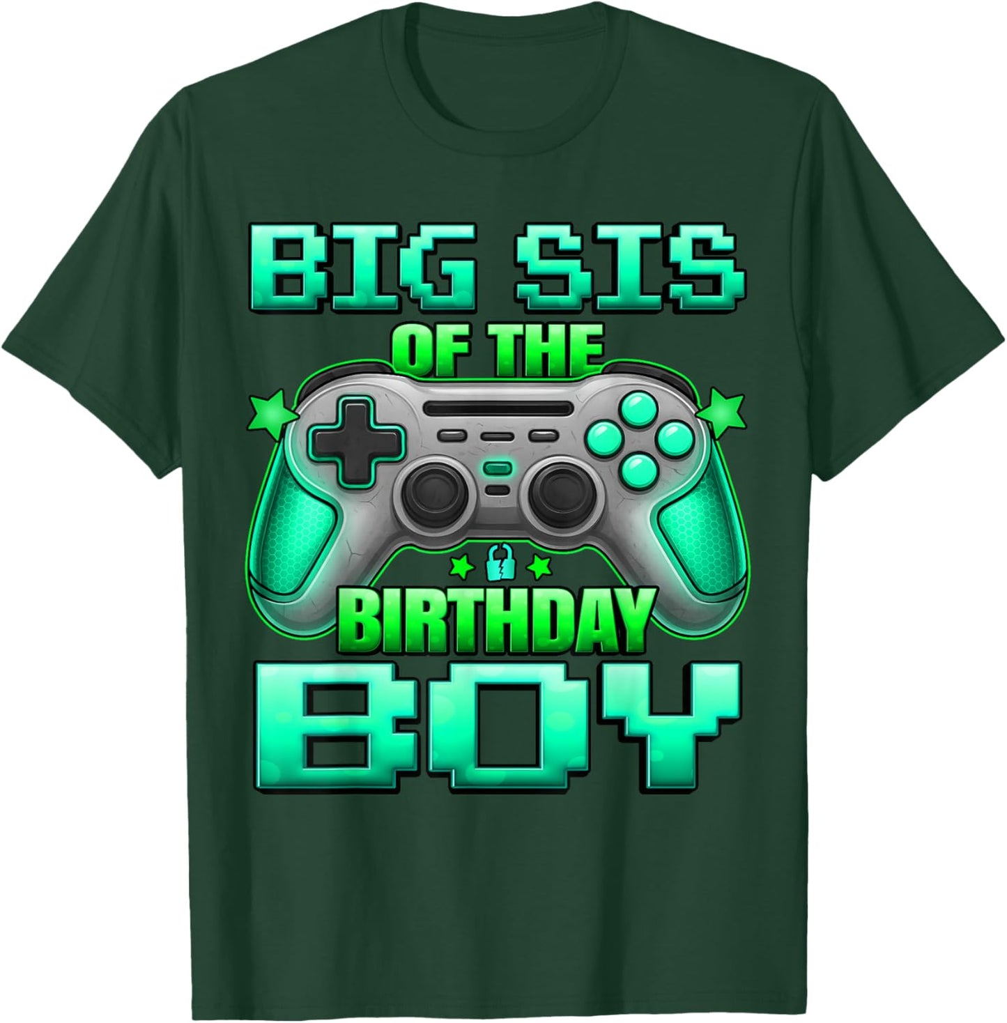 Big Sis of The Birthday Boy Matching Family Sister T-Shirt - T-Shirt | Forest