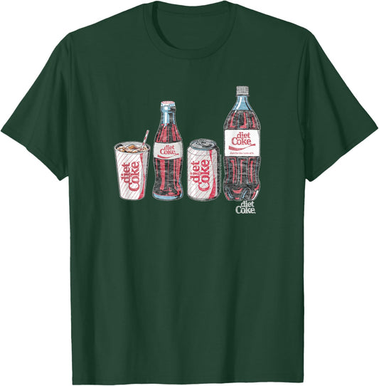 Coca-Cola - Diet Coke Bottle Cans T-Shirt - T-Shirt | Forest
