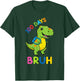 Bruh 100 Days of School Dinosaur Kids Girls Boys T-Shirt - T-Shirt | Forest