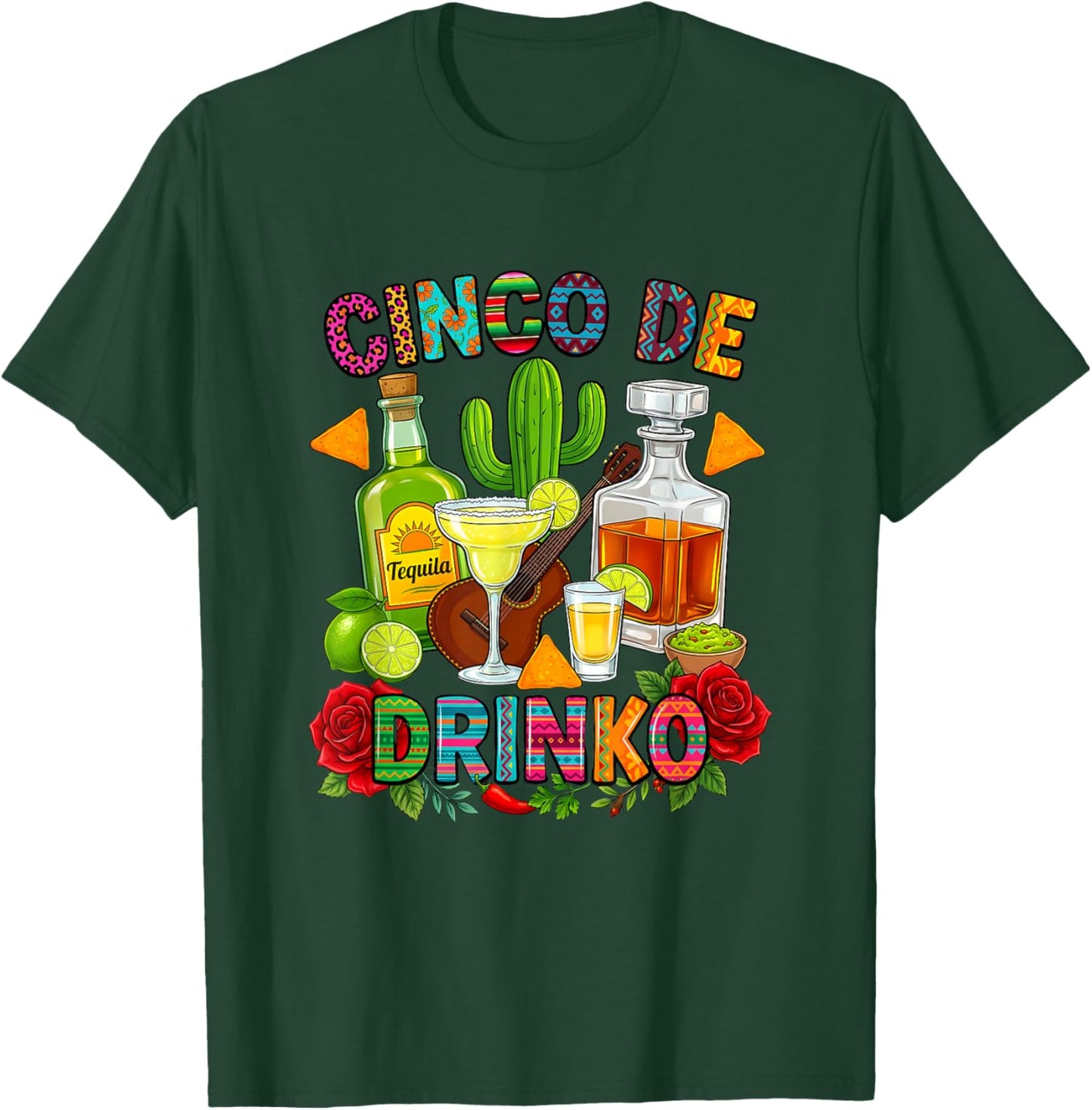 Cinco De Drinko Funny Margarita Party Fiesta Men Women T-Shirt - T-Shirt | Forest