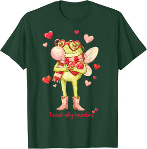 Valentines Frog Toad Toad-Ally Lovable Frog Lovers T-Shirt - T-Shirt | Forest