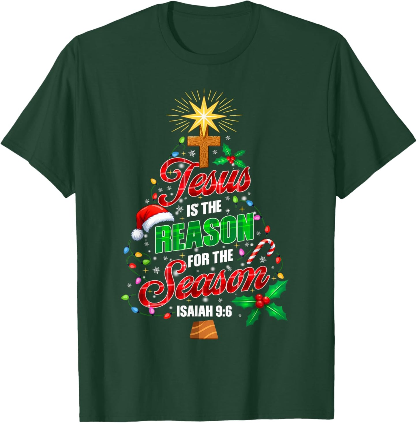 Christian is The Reason for The Season Christmas Xmas Men Wo T-Shirt - T-Shirt | Forest