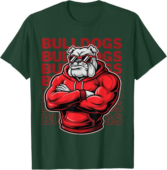 Bulldogs Retro Bulldogs Gift Women Boys Girls T-Shirt - T-Shirt | Forest