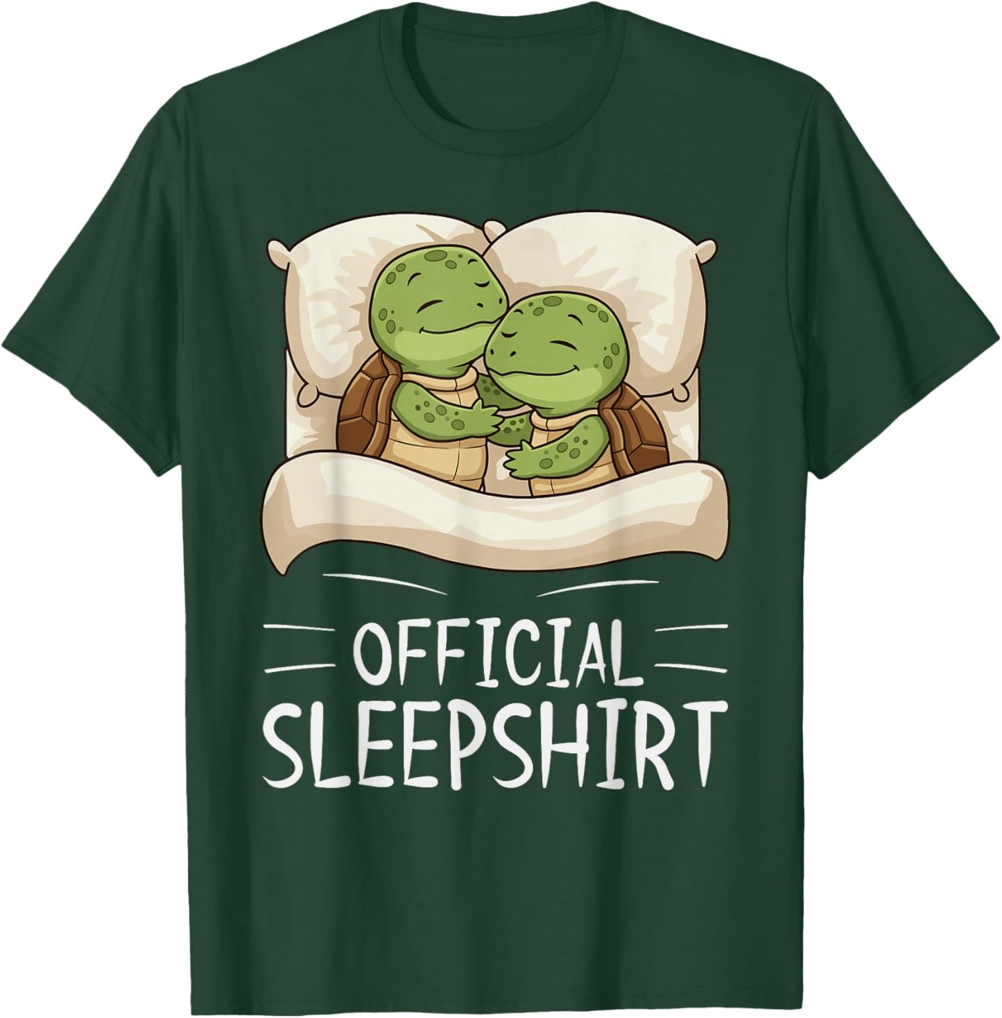 Turtle Animal Official Sleepshirt Pajamas Nightgown T-Shirt - T-Shirt | Forest