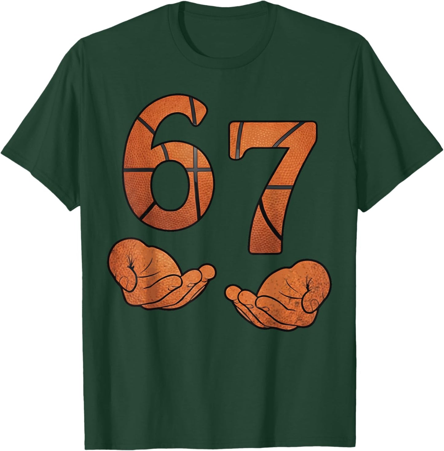 Kids Meme 6 7 Six Seven Italian Brainrot 67 Basketball T-Shirt - T-Shirt | Forest