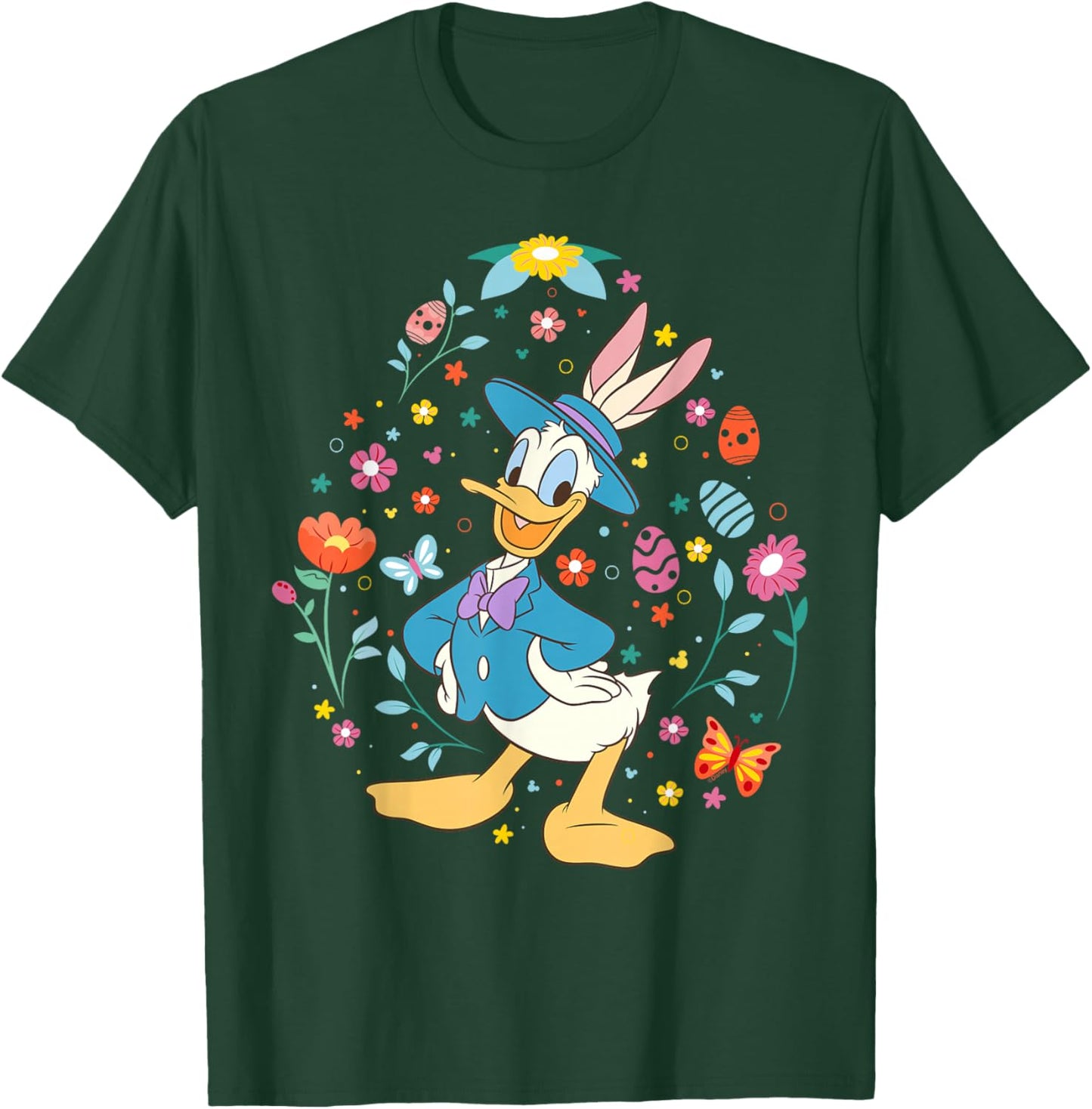 Disney Donald Duck with Bunny Ears and Easter Egg Spring T-Shirt - T-Shirt | Forest