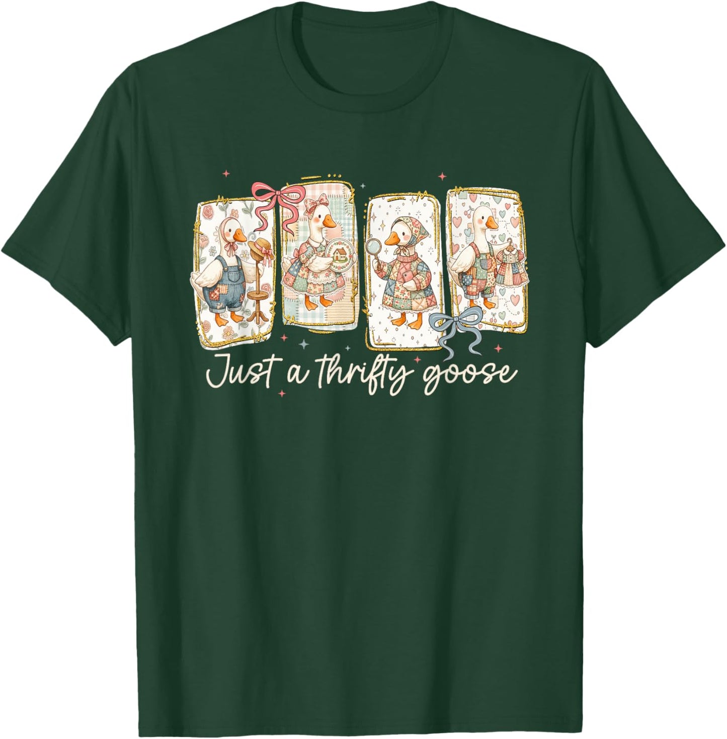 Just A Thrifty Goose Thrift Shop Thrifting Silly-Goose Women T-Shirt - T-Shirt | Forest