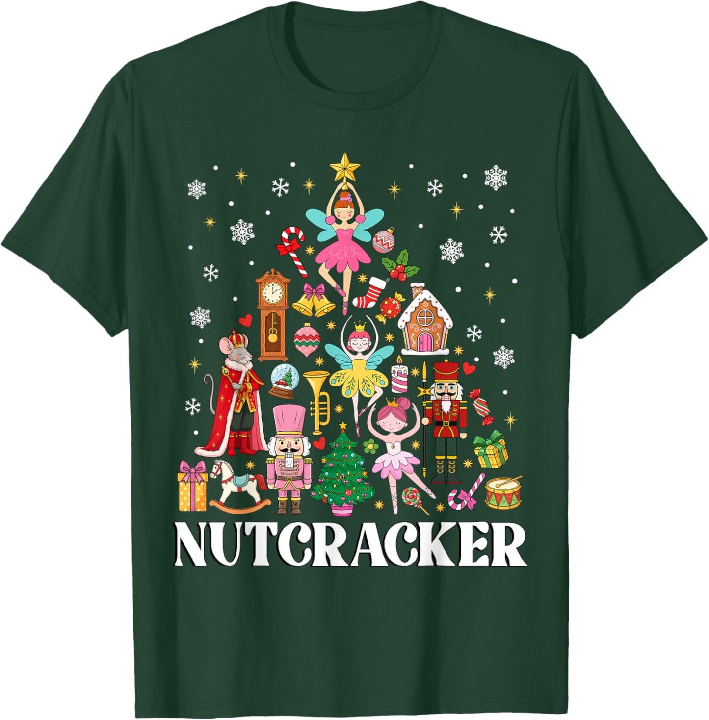Nutcracker Squad Holiday Christmas Family Matching Pajamas T-Shirt - T-Shirt | Forest