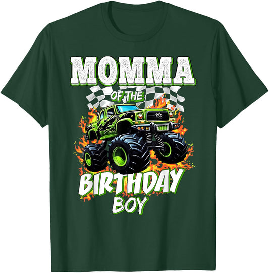 Momma of The Birthday Boy Monster Truck Birthday Kids T-Shirt - T-Shirt | Forest