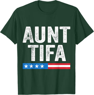 Aunt Tifa American Flag Funny I Am Aunt Tifa American T-Shirt - T-Shirt | Forest
