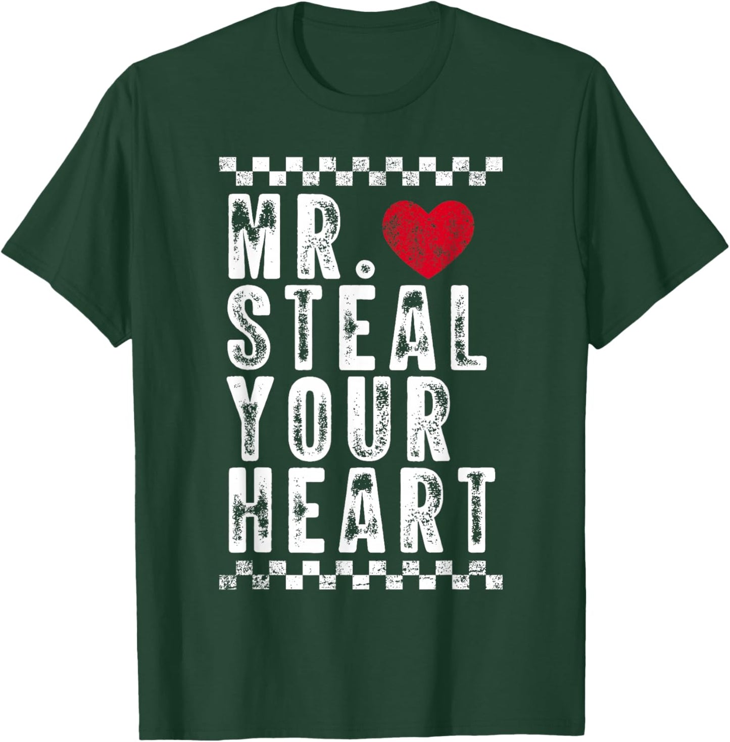 Mr Steal Your Heart Happy Valentine's Day Couple Kids Boys T-Shirt - T-Shirt | Forest