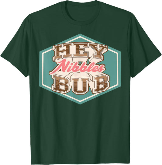 Disney Zootopia 2 Nibbles Hey Bub Block Font Retro Hexagon T-Shirt - T-Shirt | Forest
