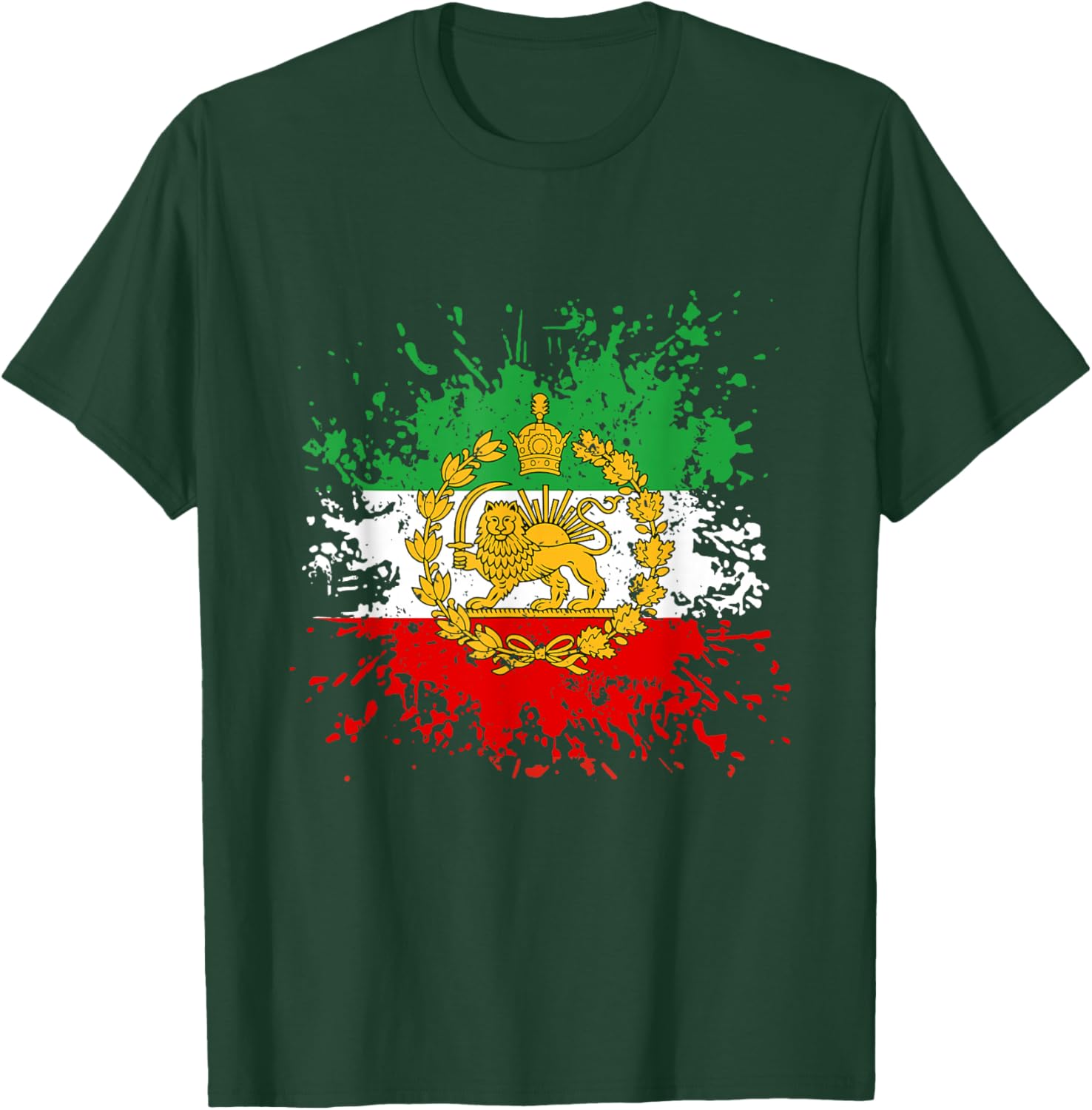 Iran Lion Sun Flag,Iran,Persian,Shir o Khorshid T-Shirt - T-Shirt | Forest