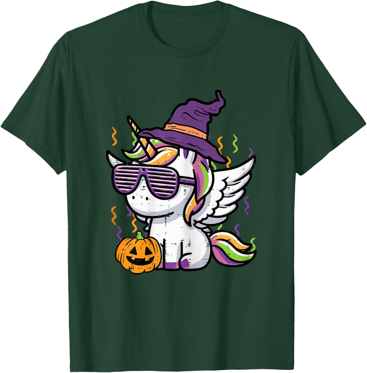 Halloween Unicorn Wings Cute Costume Girls Kids Toddlers T-Shirt - T-Shirt | Forest