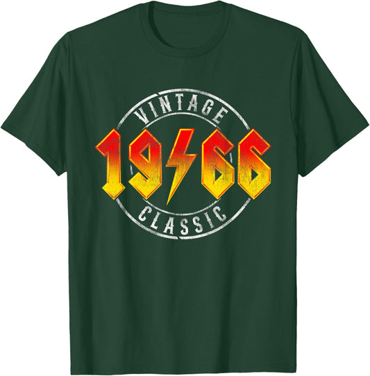 Vintage 1966 Classic Rock Legend 60 Year Old 60th Birthday T-Shirt - T-Shirt | Forest