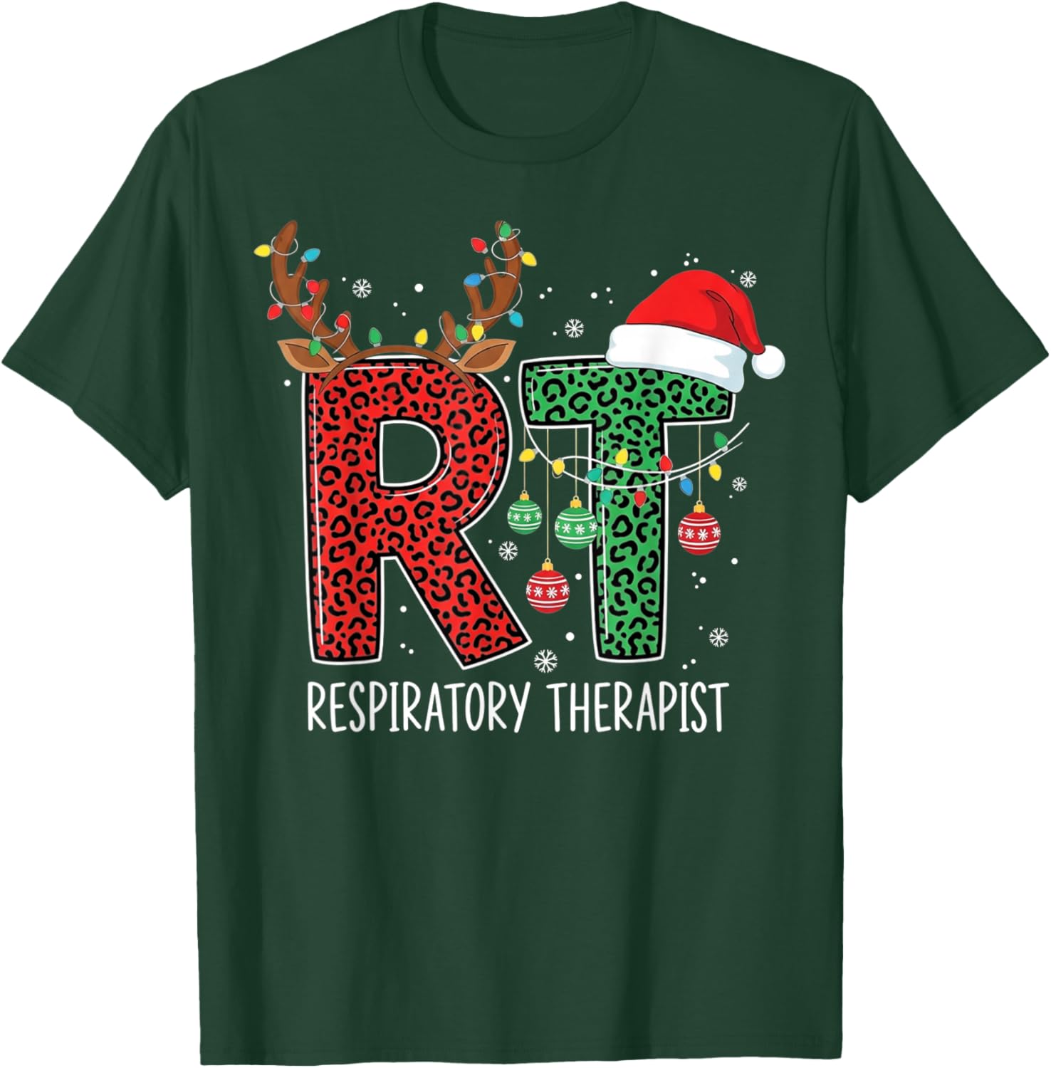 Christmas Respiratory Therapist Xmas RT Men T-Shirt - T-Shirt | Forest