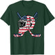 Goalie Helmet Hockey Icecream Drip American Flag T-Shirt - T-Shirt | Forest