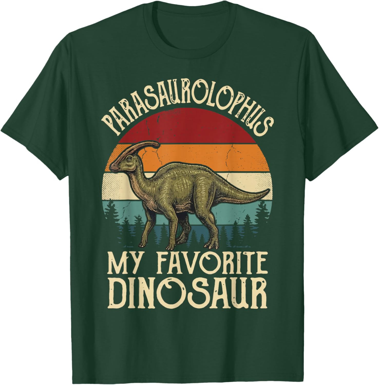 Parasaurolophus My Favorite Dinosaur T-Shirt - T-Shirt | Forest
