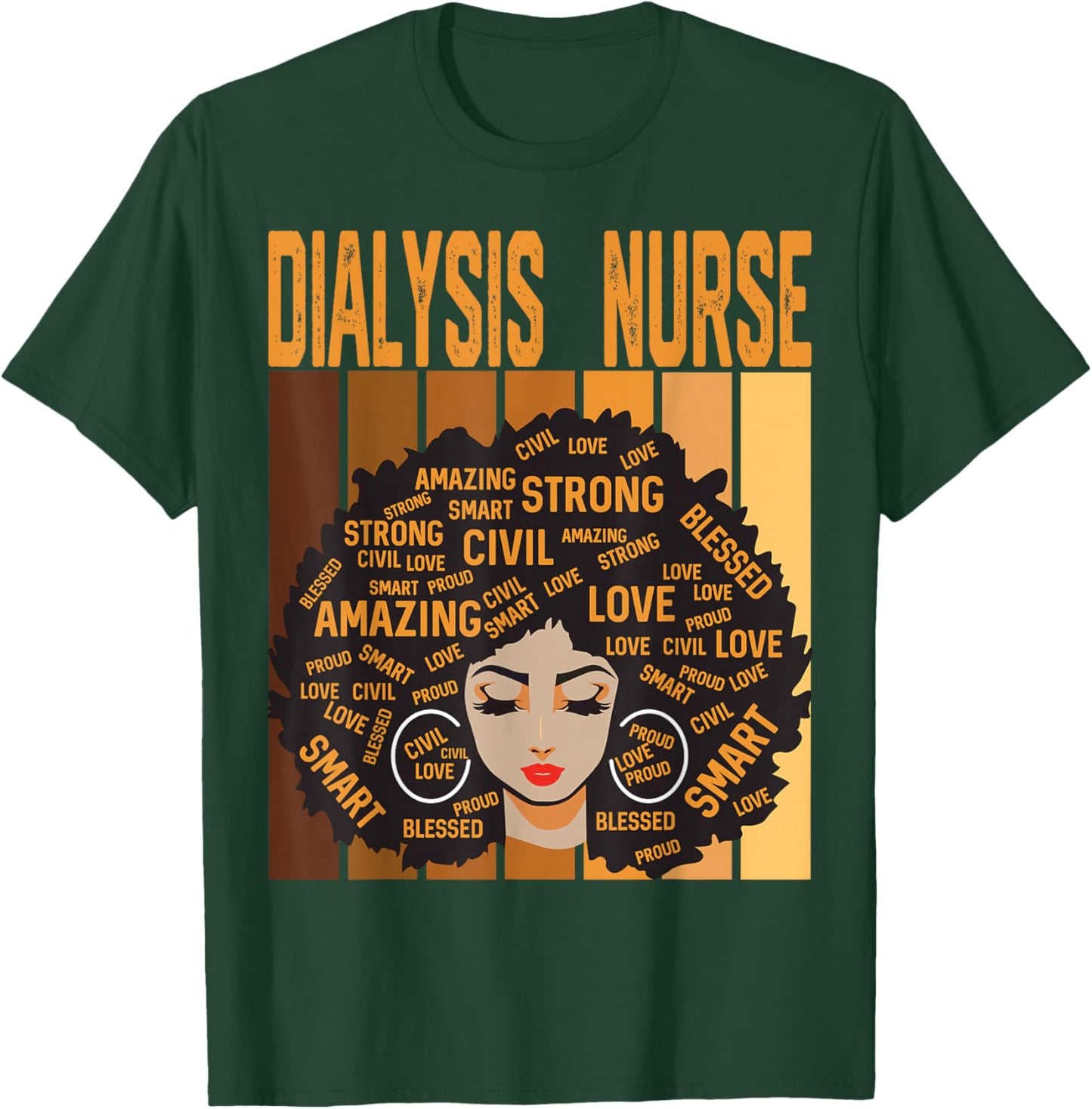 Dialysis Nurse Powerful Black History Month Black Pride T-Shirt - T-Shirt | Forest