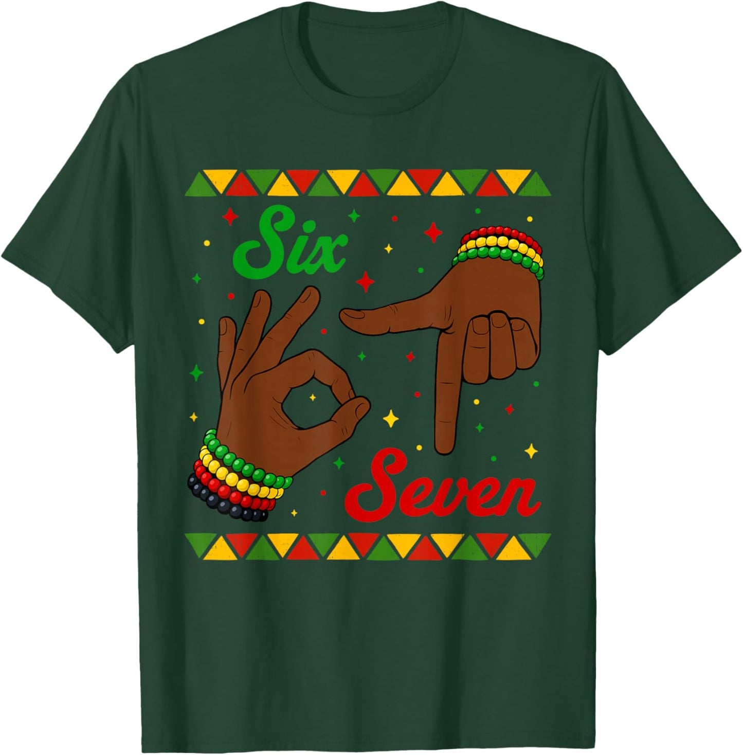 Six Seven Black History 6 7 Meme Boys Teen Girl Youth Kids T-Shirt - T-Shirt | Forest
