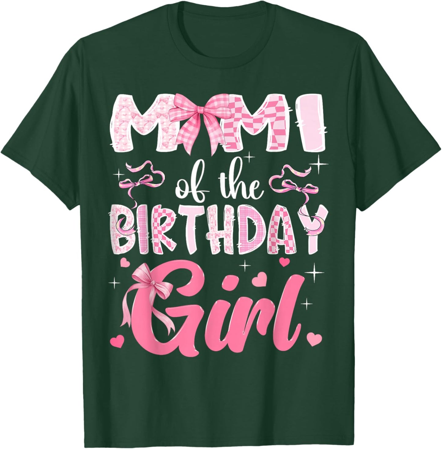 Mimi of The Birthday Girl Pink Coquette Bow Family T-Shirt - T-Shirt | Forest