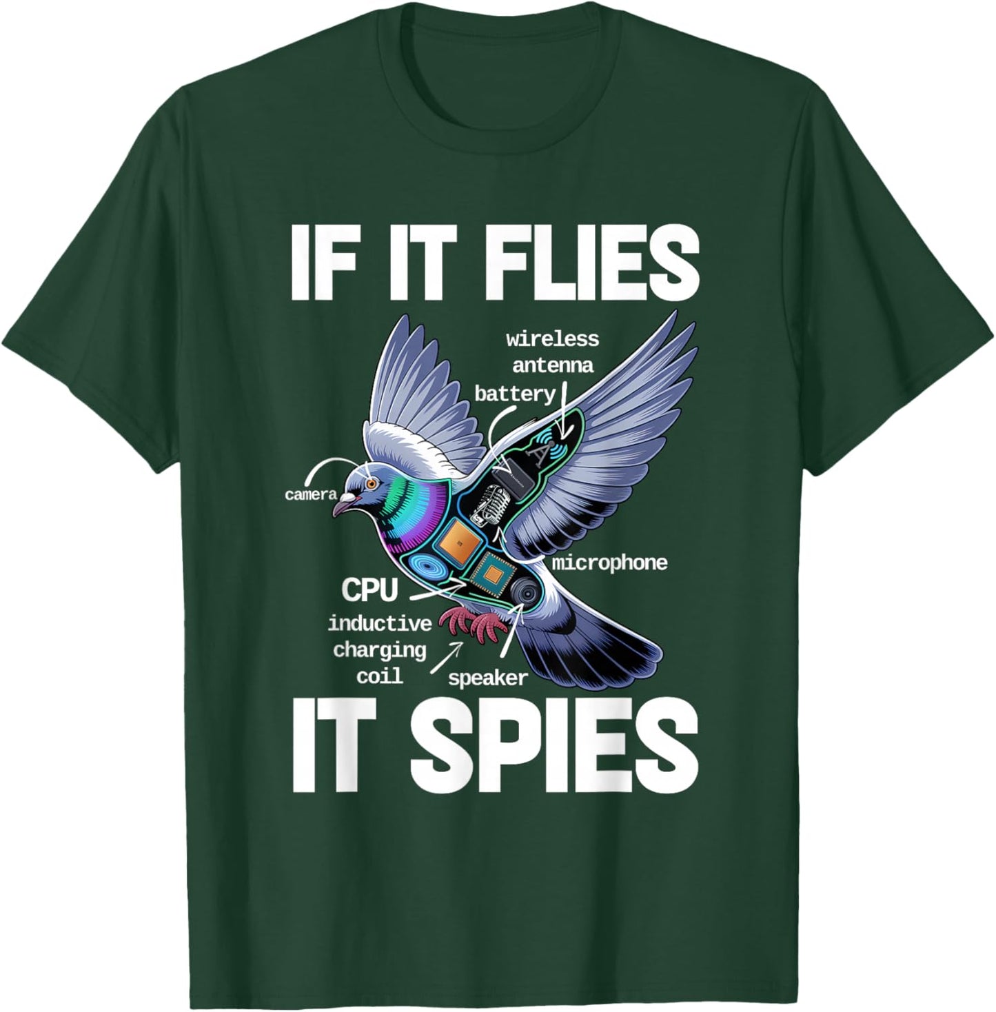 Bird CCTV T-Shirt - T-Shirt | Forest