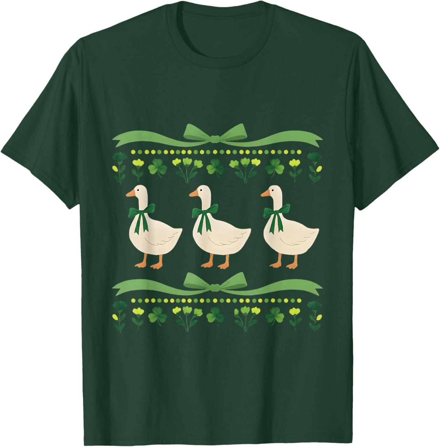 para Saint Patricks Goose St Patrick's Day Lucky St Coquette T-Shirt - T-Shirt | Forest