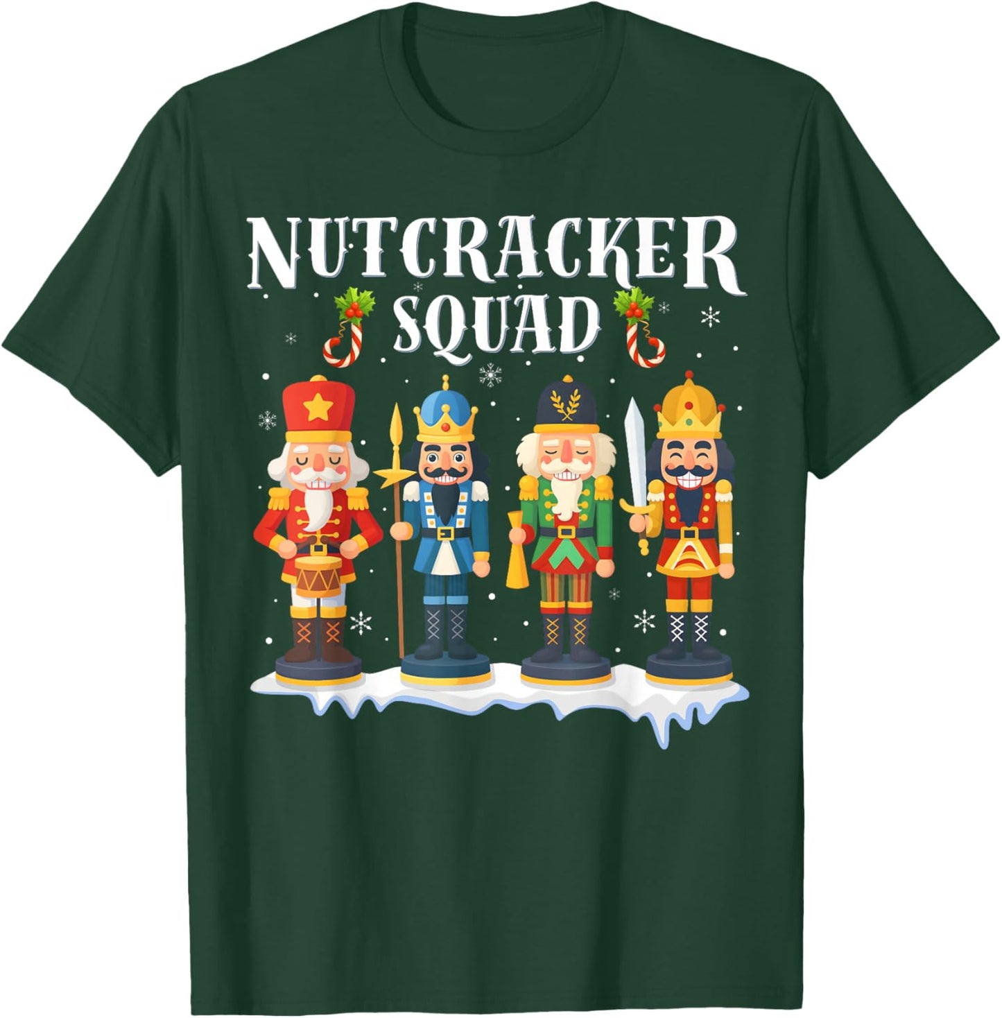 Nutcracker Squad Holiday Christmas Boy Girls Women Men Kids T-Shirt - T-Shirt | Forest