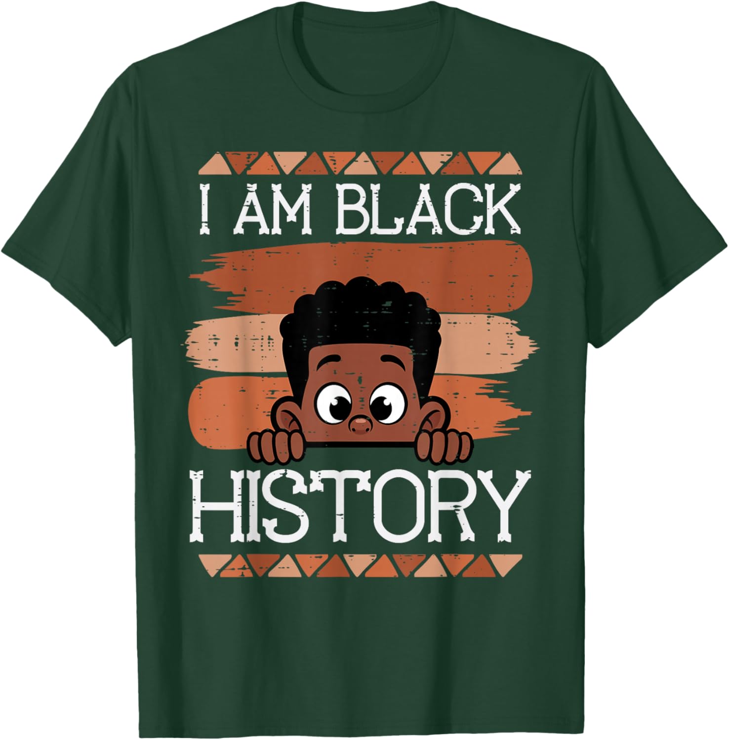 I Am Black History African Boy Peeking Cute Boys Kids Youth T-Shirt - T-Shirt | Forest