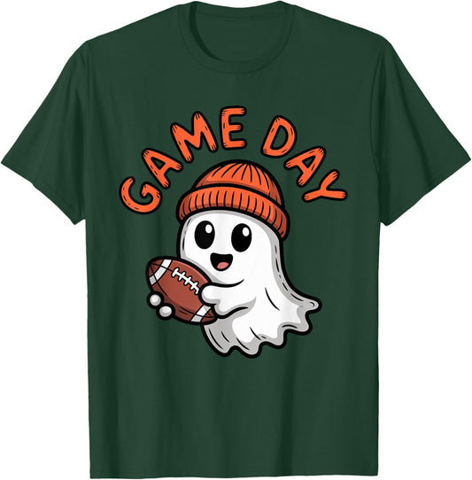 Football Game Day Funny Ghost Halloween Toddler Kids Costume T-Shirt - T-Shirt | Forest