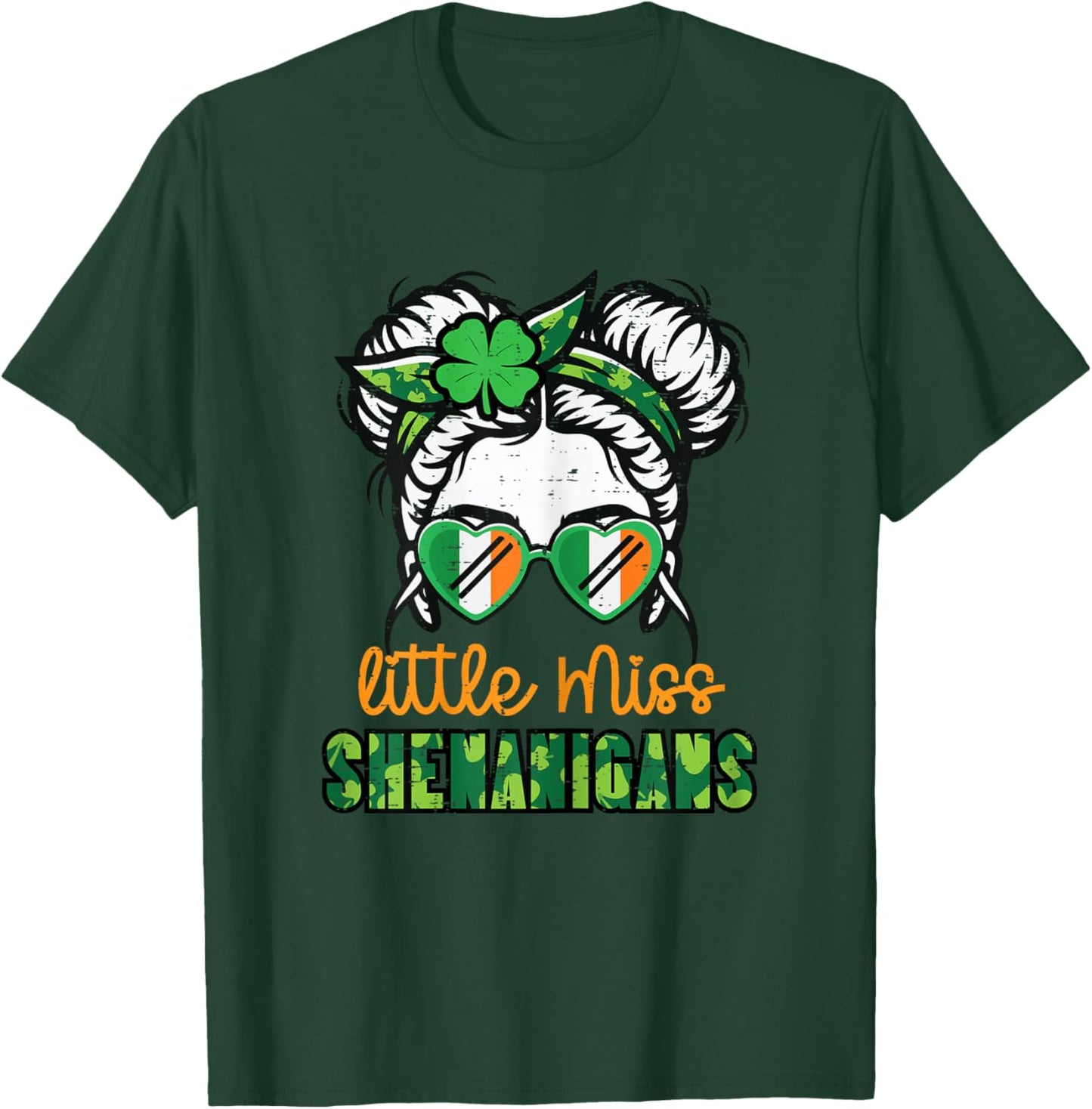 St Patricks Day Little Miss Shenanigans Saint Pattys Girls T-Shirt - T-Shirt | Forest