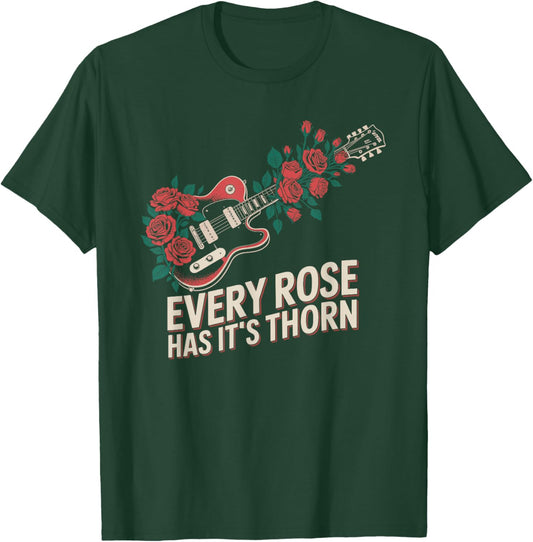 Every Rose Has Thorn Inspirational Floral Elegant T-Shirt - T-Shirt | Forest