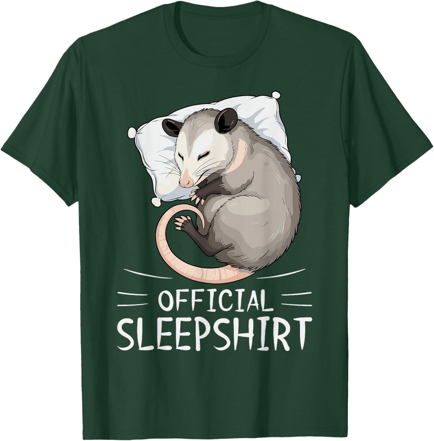 Opossum Animal Official Sleepshirt Pajamas Nightgown T-Shirt - T-Shirt | Forest