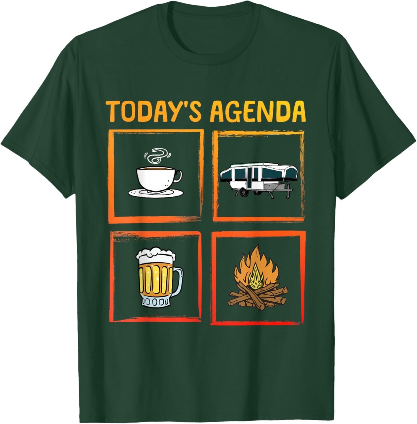 Cool Pop Up Camper Art Women Caravan Popup Camper T-Shirt - T-Shirt | Forest