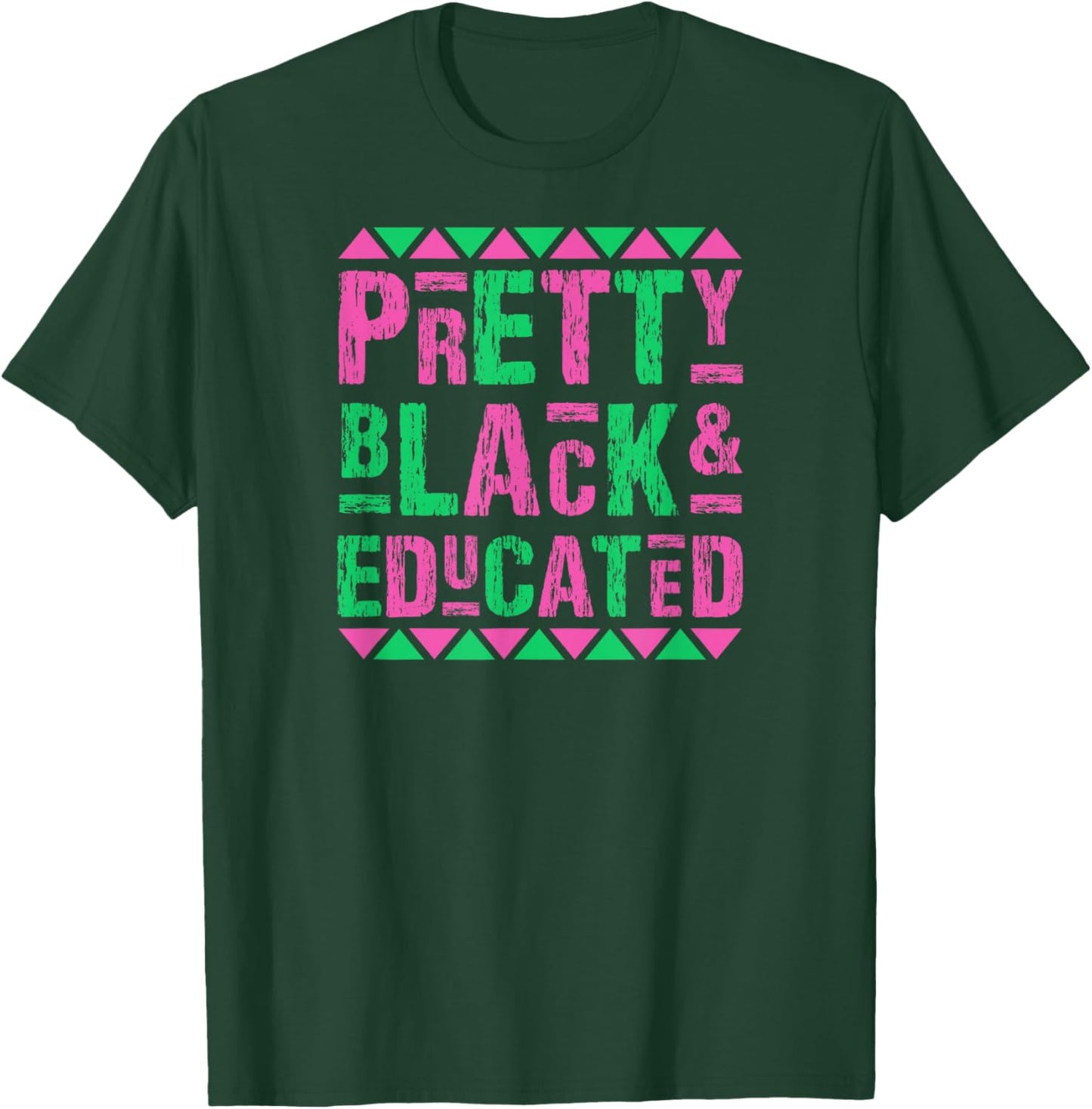 Pretty Black and Educated Black History Month T-Shirt - T-Shirt | Forest