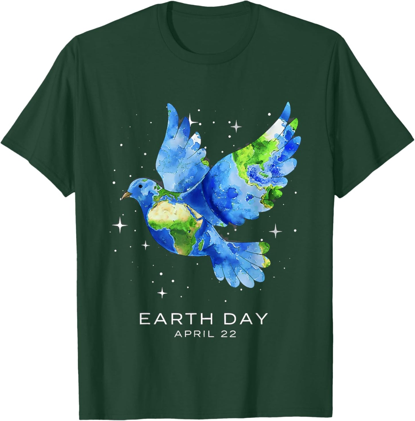 Earth Day 2026 Dove Art T-Shirt - T-Shirt | Forest