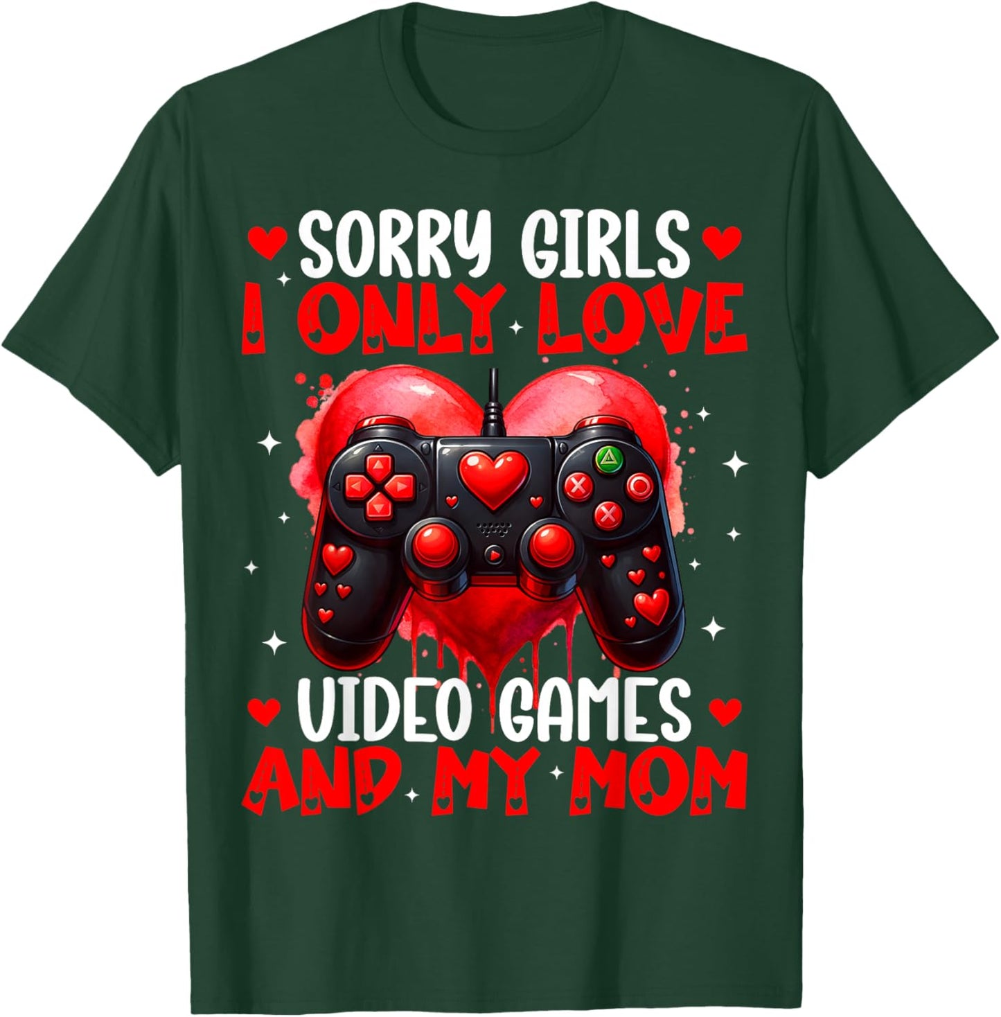 I Only Love Video Games and My Mom Valentines Boy Kids T-Shirt - T-Shirt | Forest