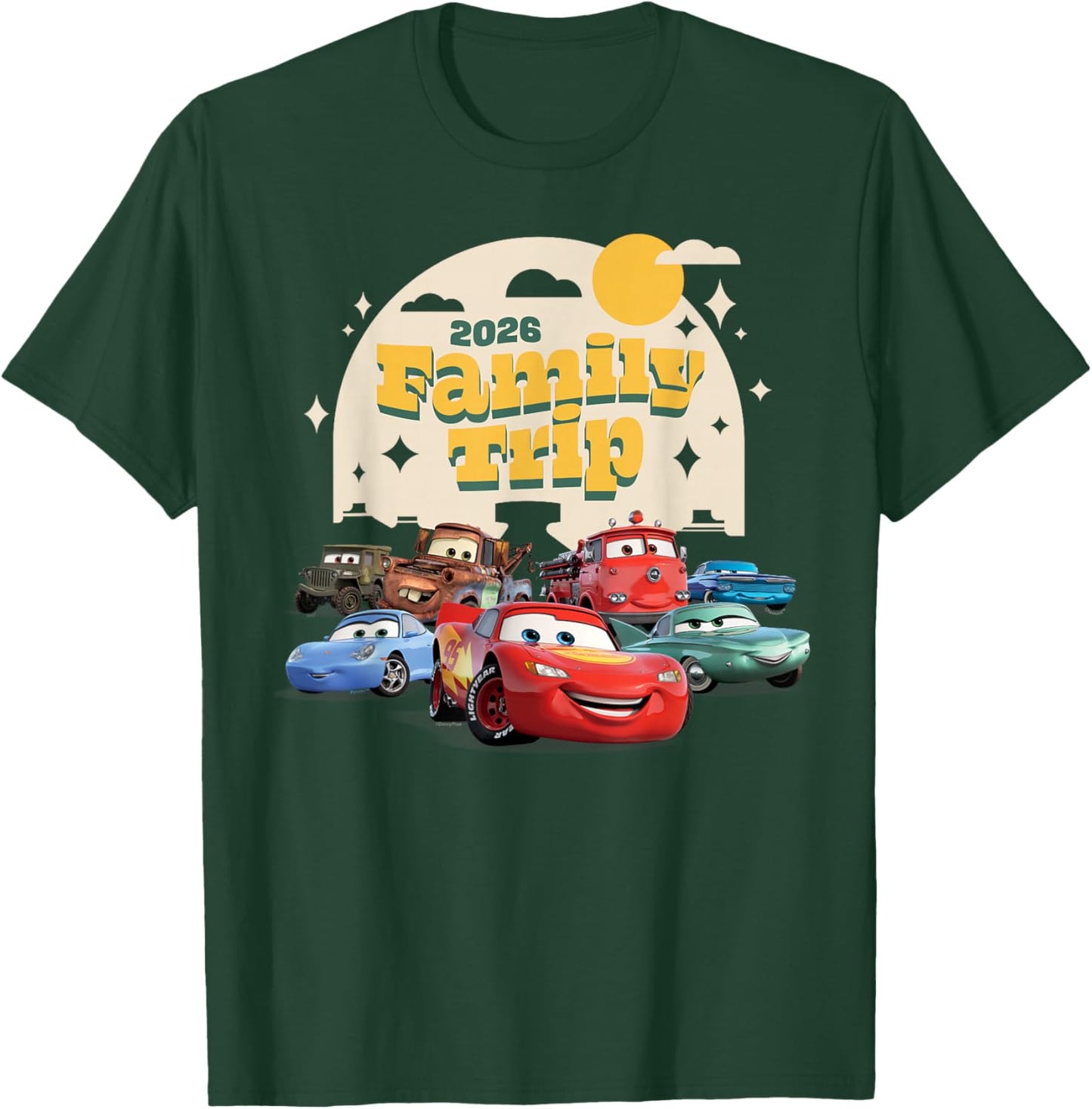 Disney and Pixar's Cars 2026 Family Trip Matching Vacation T-Shirt - T-Shirt | Forest