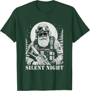 Veteran Santa Claus Patriotic American Soldier Vets Xmas T-Shirt - T-Shirt | Forest