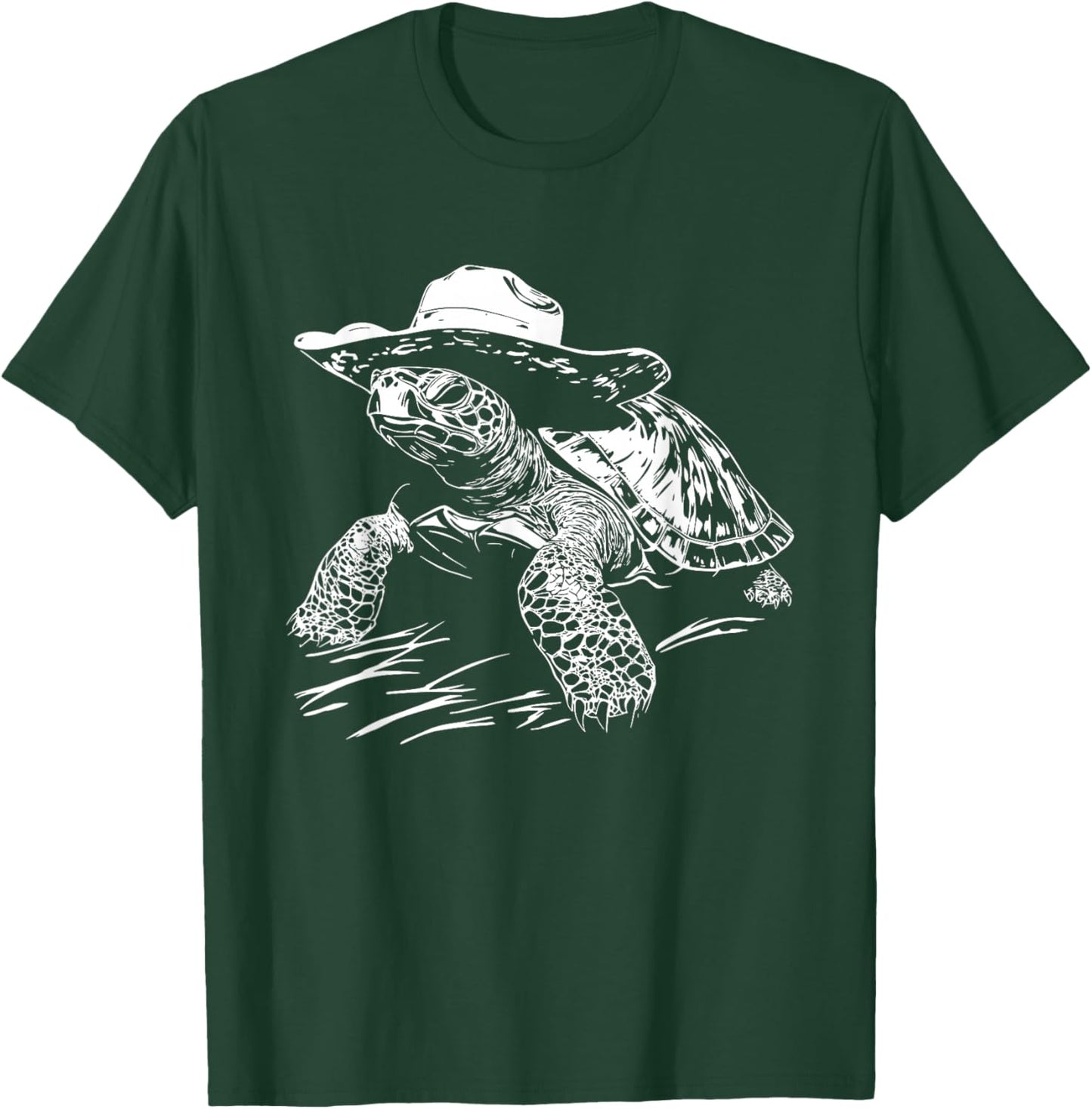 Sea Turtle Cowboy Hat Western T-Shirt - T-Shirt | Forest