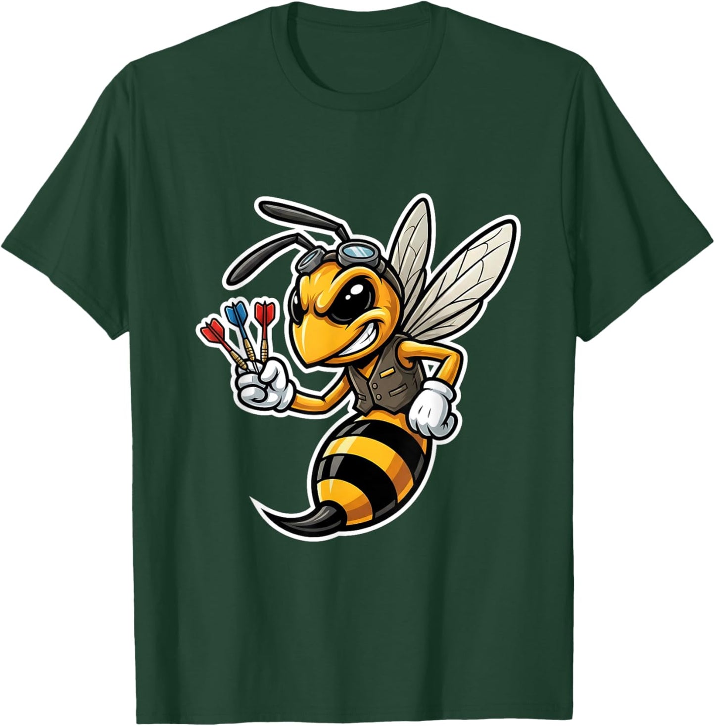Funny Dart Wasp for Darts Player on Dartboard Men Women T-Shirt - T-Shirt | Forest