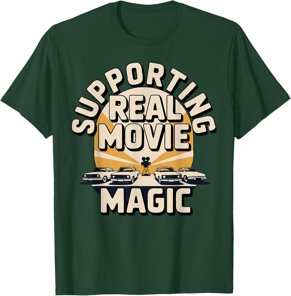 Drive-in Movie Supporter Retro Film Drive-in Cinema T-Shirt - T-Shirt | Forest