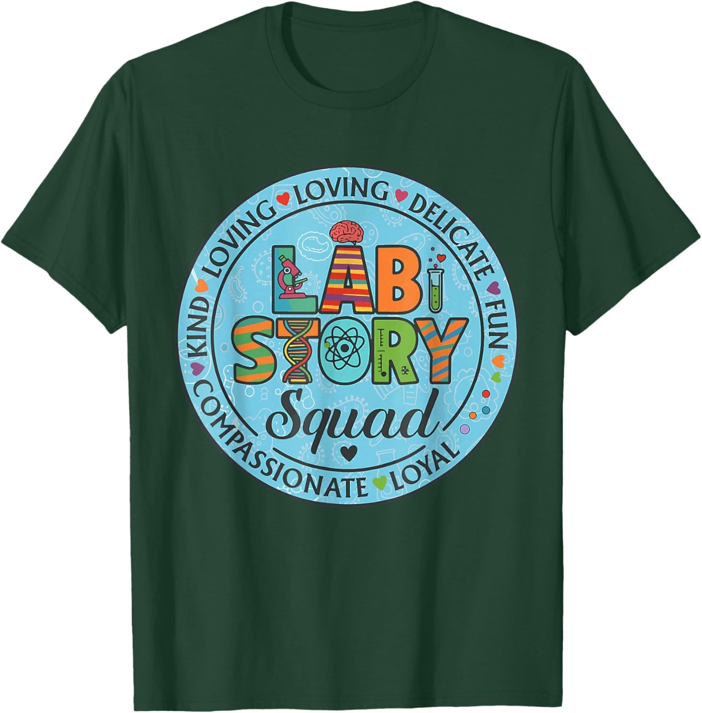 Funny Lab Week 2026 Medical Tech Lab Story Squad Laboratory T-Shirt - T-Shirt | Forest