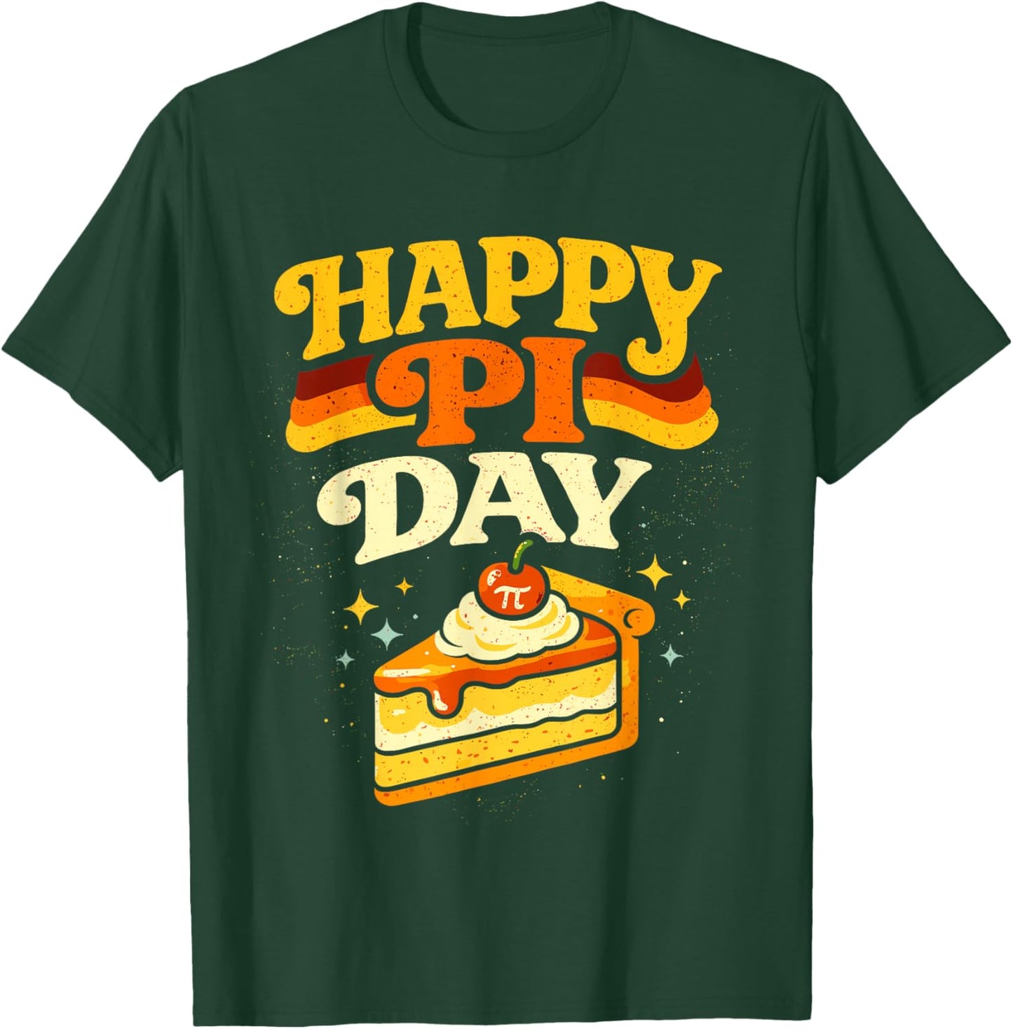 Groovy Happy Pi Day 3.14 Pie Math Lovers Mathematics Teacher T-Shirt - T-Shirt | Forest