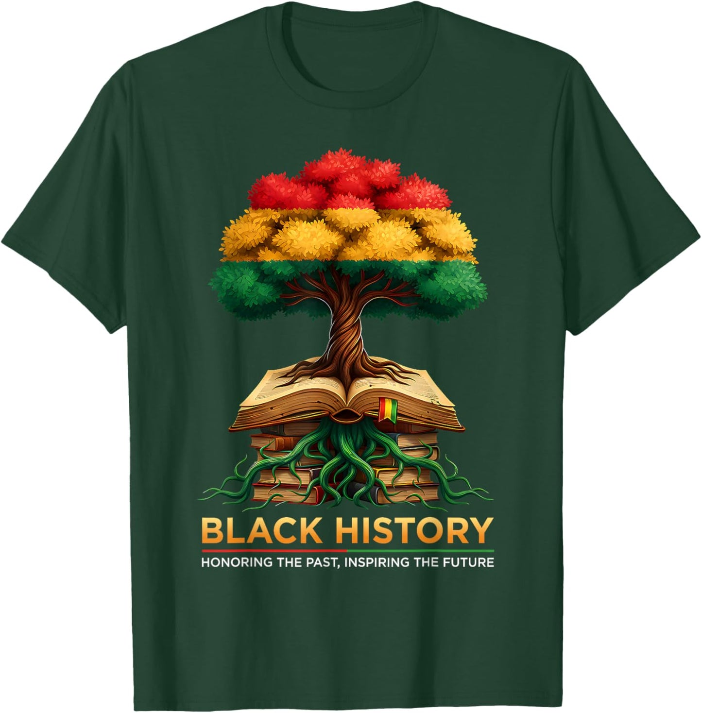 Honoring Past Inspiring Future Men Women Black History Month T-Shirt - T-Shirt | Forest