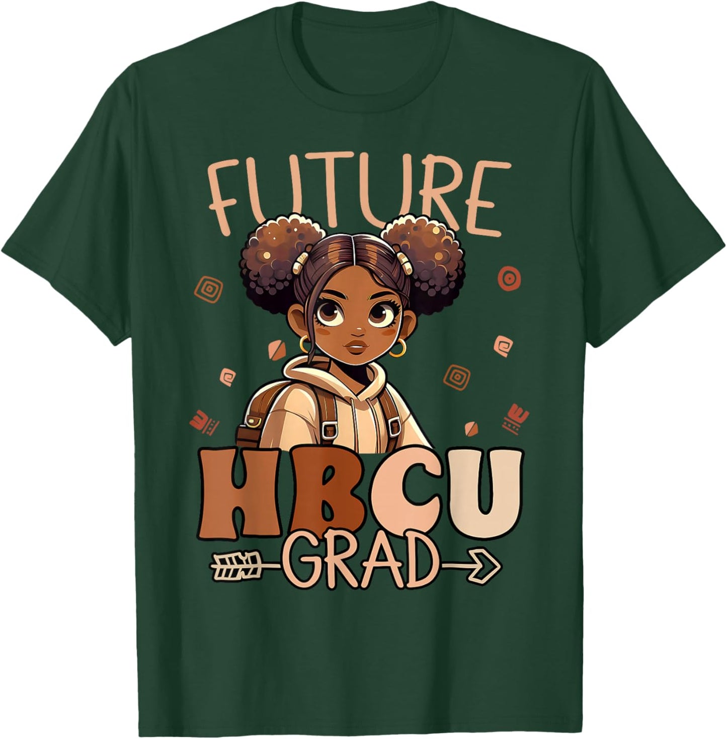 Future HBCU Grad Black Girl Graduation History HBCU Kids T-Shirt - T-Shirt | Forest