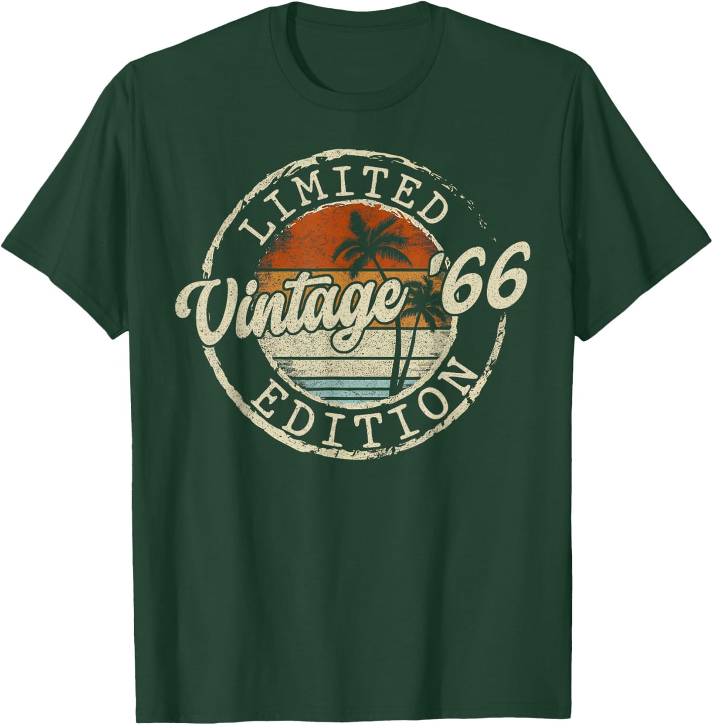 60th Birthday Vintage 1966 Limited Edition 60 Year Old Men T-Shirt - T-Shirt | Forest