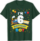 Kids 6th Birthday Boy Train Six 6 Year Old Birthday Boys T-Shirt - T-Shirt | Forest