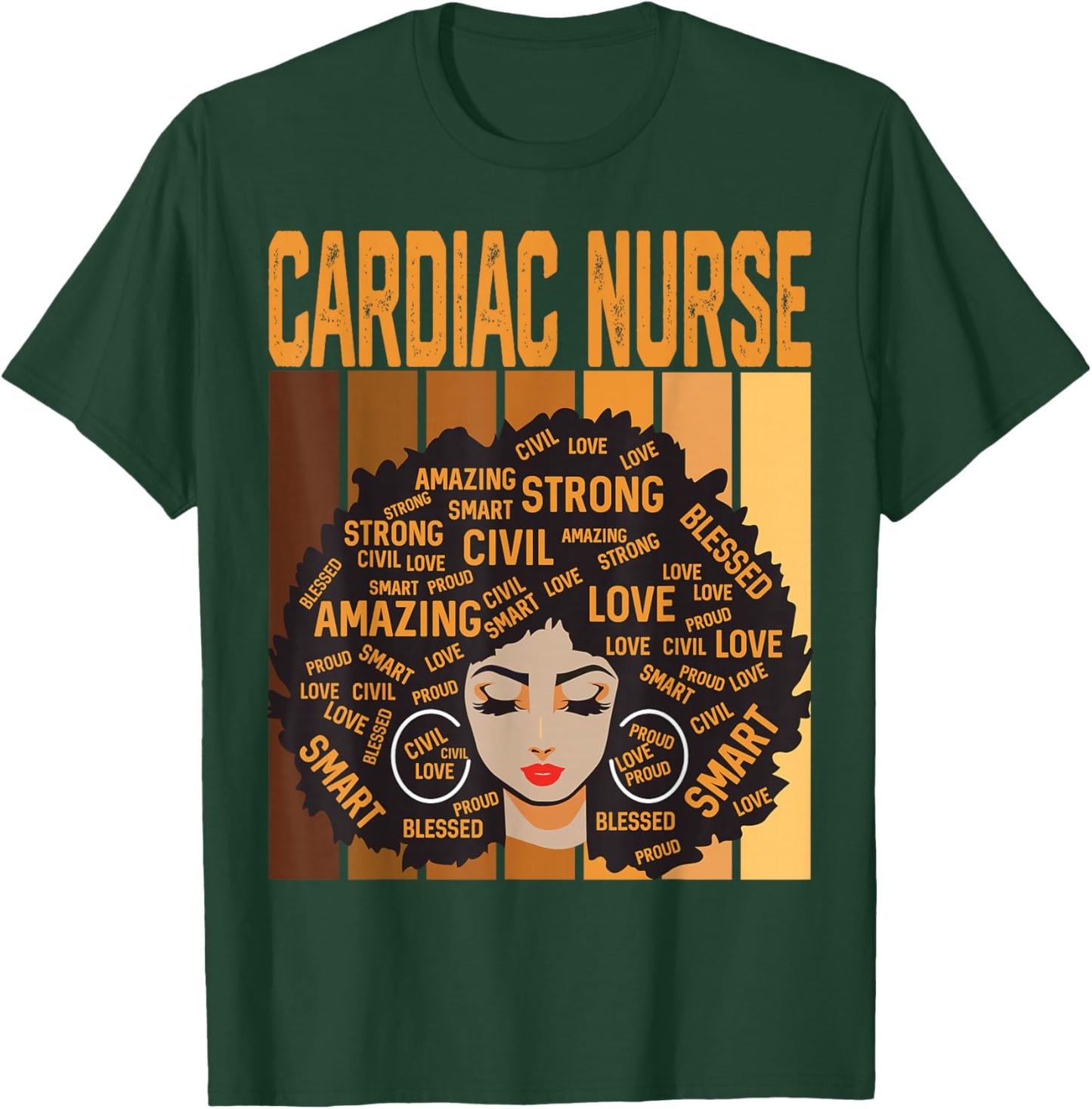 Cardiac Nurse Powerful Black History Month Black Pride T-Shirt - T-Shirt | Forest